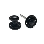 Old English Solid Brass Oval WC Turn and Release - Matt Black