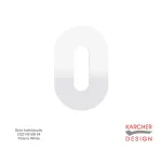 Round Keyhole Escutcheon to suit Karcher Mini Rose Handles - Polaris White