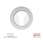 Euro escutcheon to suit Karcher Lever on Rose - SSS/PSS