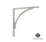 Hendel & Hendel - York Solid Brass Shelf Bracket  - Satin Nickel