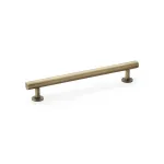 160mm Alexander and Wilks Round T-Bar Cupboard Pull Handle - Antique Brass