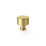30mm Alexander and Wilks Leila Hammered Cupboard Knob - Satin Brass