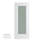 Moulded Shaker Style Door White Primed - Glazed Frosted
