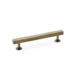 128mm Alexander and Wilks Square T-Bar Cupboard Pull Handle - Antique Brass