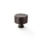35mm Alexander and Wilks Leila Hammered Cupboard Knob - Dark Bronze