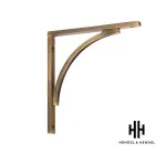 Hendel & Hendel - York Solid Brass Shelf Bracket  - Antique Brass