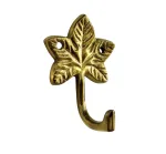 Solid Brass Maple Leaf Hat & Coat Hook