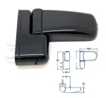 Mila iDeal Flag Hinge UPVC or Rebated Timber - Black