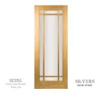 9 Panel Lacquered American White Oak Door - Glazed Clear Beveled