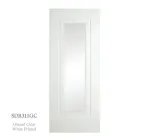 Versailles 1P Premium Primed White - Glazed Clear