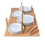 Peg base for soft close drawer