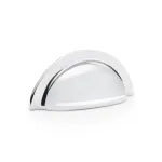Alexander and Wilks Bardom Ridged Cup Handle - Polished Chrome