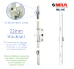 22mm Backset Mila 1000mm Inline Espag Window Lock