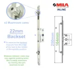 22mm Backset Mila 250mm Inline Espag Window Lock