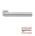 Rhodos Invisible Lever on Square Rose Door Handles - Karcher - SSS