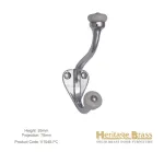 Heritage Brass Curved Hat & Coat Hook Polished Chrome