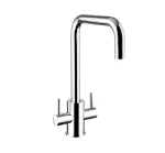 Clearwater Savita Twin Lever U Spout Tap Chrome