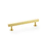128mm Alexander and Wilks Square T-Bar Cupboard Pull Handle - Satin Brass