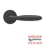 Corfu Lever on Rose Door Handles - Karcher Cosmos Black