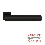 Rhodos Invisible Lever on Square Rose Door Handles - Karcher - Cosmos Black
