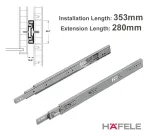 353mm Hafele Soft Close Ball Bearing Drawer Runners