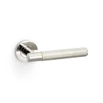 Alexander and Wilks Spitfire Knurled Lever on Round Rose - Polished Nickel PVD