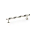 128mm Alexander and Wilks Round T-Bar Cupboard Pull Handle - Satin Nickel
