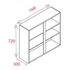 1000mm Wall Unit - Natural Grey