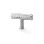 Alexander and Wilks Crispin Knurled T-bar Cupboard Knob - Satin Chrome