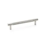 128mm Alexander and Wilks Brunel Knurled T-Bar Cupboard Pull Handle - Polished Nickel