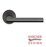 Montana Lever on Rose Door Handles - Karcher Titanium Grey