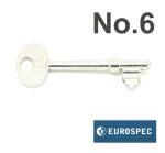 No.6 EuroSpec 2 Lever Sashlock Key - Spare Keys for E&S Locks