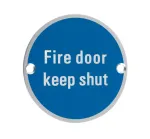 Fire Door Keep Shut 76mm Circular Sign SSS