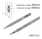 453mm Hafele Soft Close Ball Bearing Runners