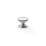 25mm Alexander and Wilks Waltz Cupboard Knob - Polished Nickel