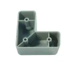 Furniture Foot, 24mm High, Silver Coloured Plastic