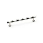 160mm Alexander and Wilks Round T-Bar Cupboard Pull Handle - Polished Nickel