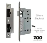 Din Bathroom Lock - 78mm c/c - backset 60mm - Stainless Steel