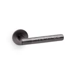 Alexander and Wilks Spitfire Hammered Lever on Round Rose - Dark Bronze