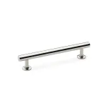 128mm Alexander and Wilks Round T-Bar Cupboard Pull Handle - Polished Nickel
