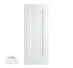 1 Panel White Primed Stepped Shaker Style Door Lined