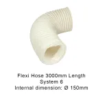 System 6 - Flexi Hose, Flame Retardant PVC - 150mm x 3000mm
