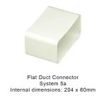 System 5a - Flat Duct White 204 x 60mm