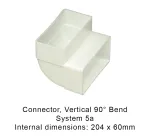 System 5a - Vertical Connector 90 ° Bend - 204 x 60mm