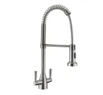 Brushed Nickel Clearwater Tutti Pro Twin Lever Mixer Tap