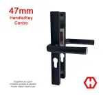 Hoppe London Handles 47mm Centres - Black Aluminium