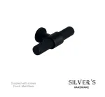 Knurled T Knob Cabinet Knob - Matt Black