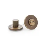 Alexander and Wilks Reeded Thumbturn and Release - Antique Brass