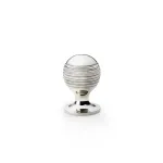 25mm Alexander and Wilks Caesar Cupboard Knob on Round Rose - Polished Nickel