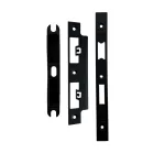 Faceplate & Receiver to suit Vier Zin Lock - Powder Coated Black Finish